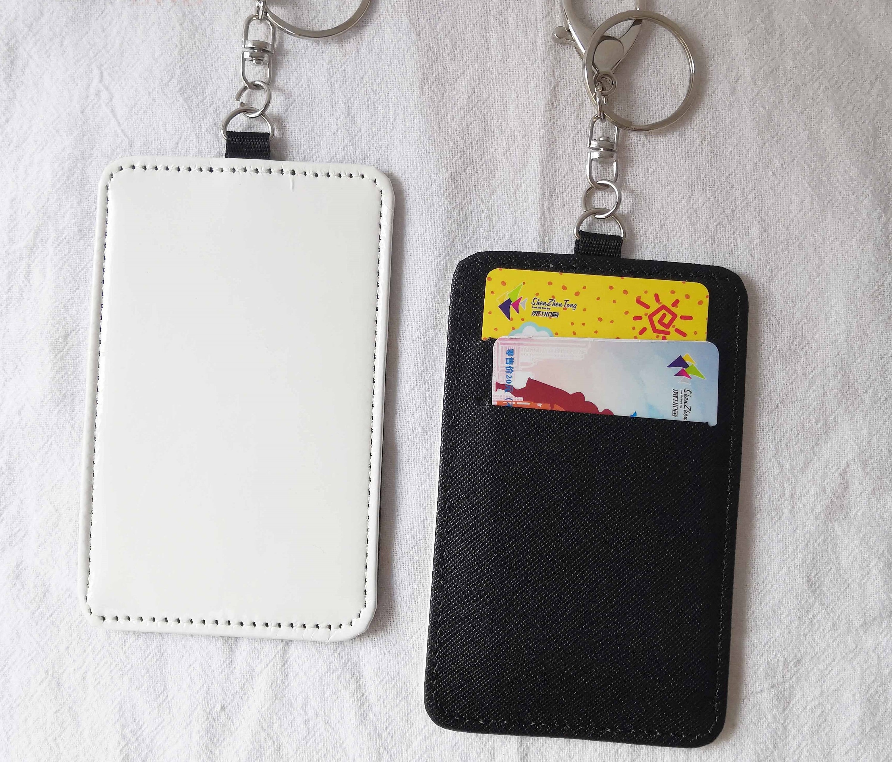 Sublimation Blank Card Holder Keychain P/U Leather White Etsy