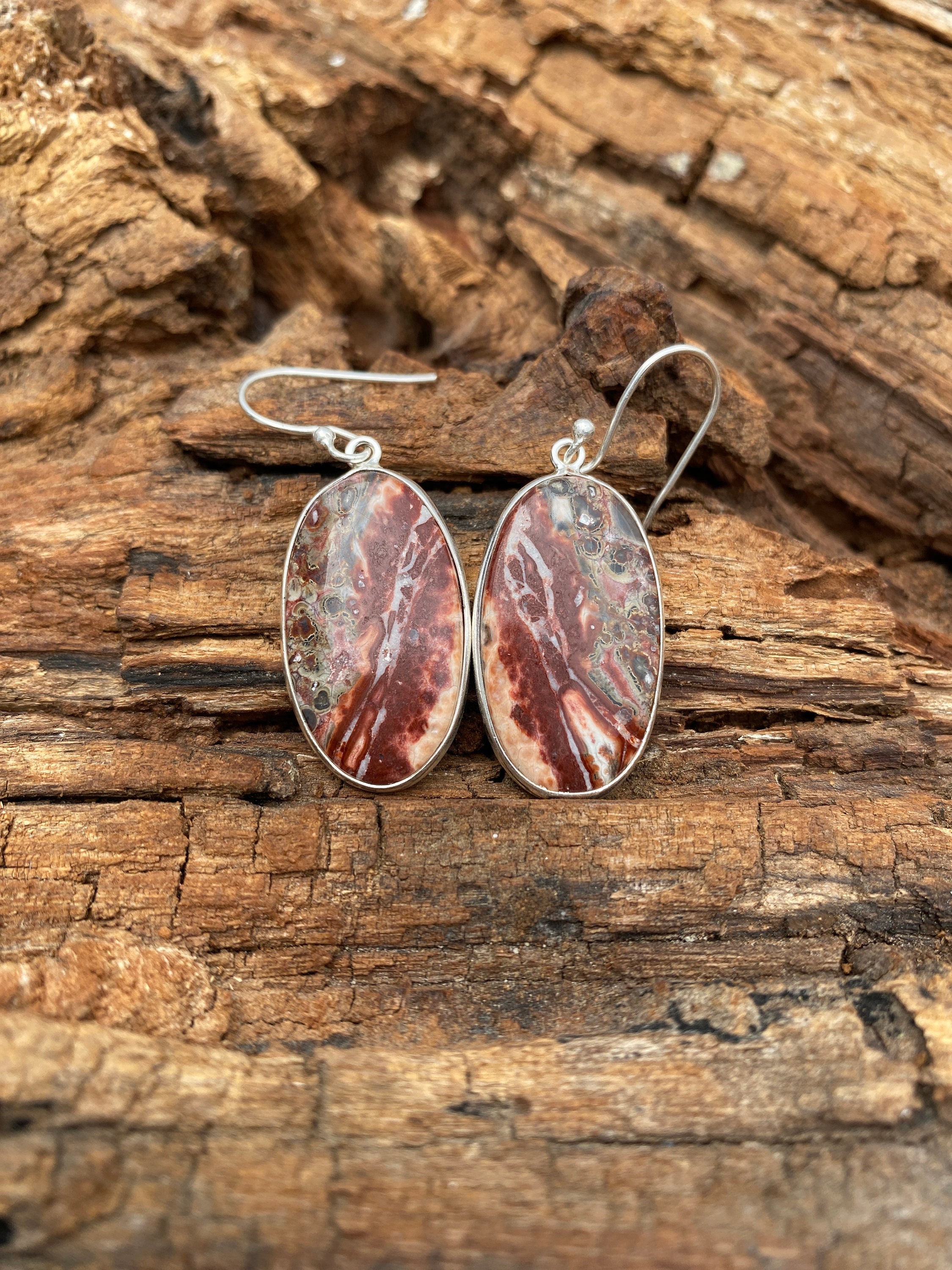 Rosita Jasper Sterling Silver Earrings: Handmade Statement Jewelry