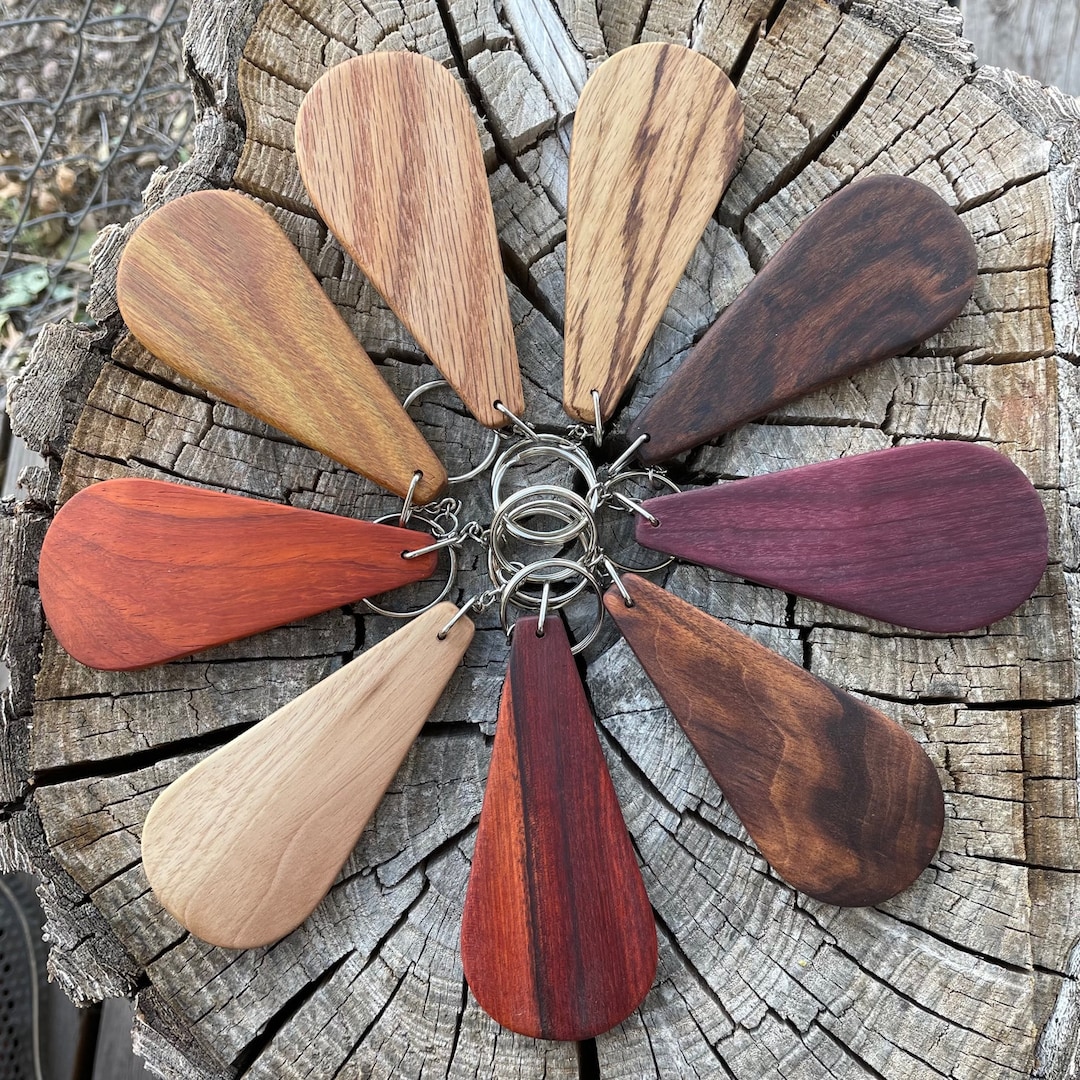 Wood Keychain | Exotic Wood Keychain | Hardwood Keychain | Unique Gift ...