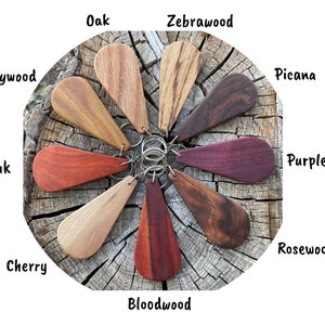 Wood Keychain | Exotic Wood Keychain | Hardwood Keychain | Unique Gift ...