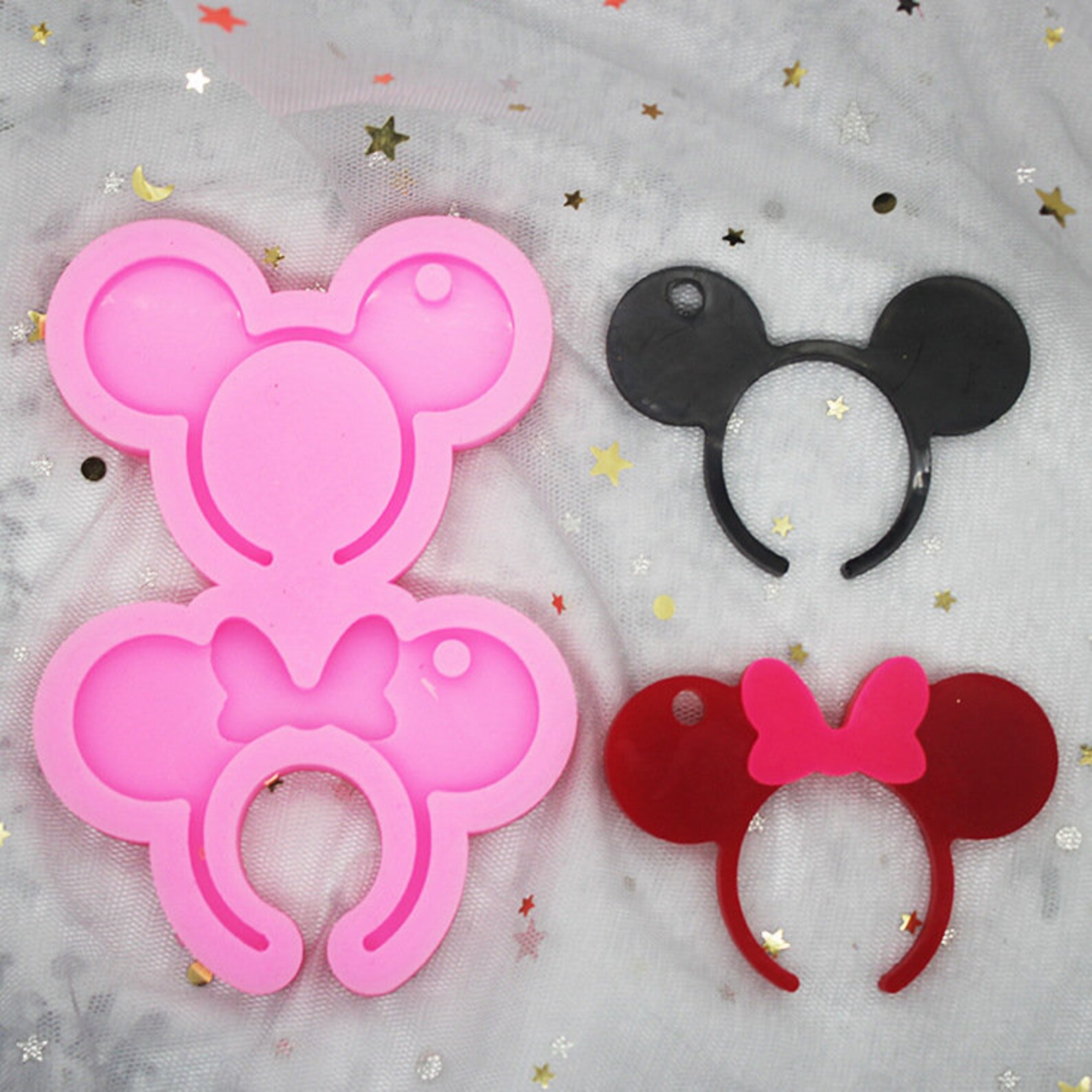 Mickey silicone moldMickey ear keychain silicone moldminnie Etsy
