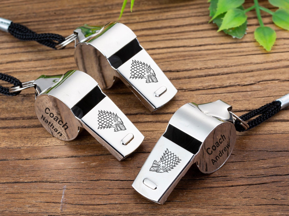 Engraved Coach WhistlePersonalized Whistle Necklace Coach Etsy