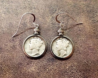 Vintage coin earrings