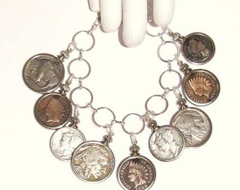 Pulseira Moeda Vintage