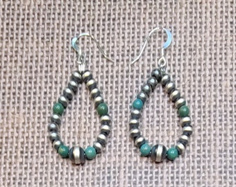 Navajo Perle und Edelstein Ohrringe