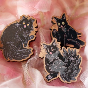 CUTE Cats Wooden Pin