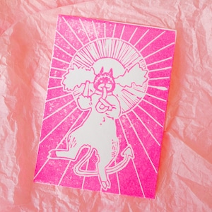 Kikurage Dorohedoro linocut print