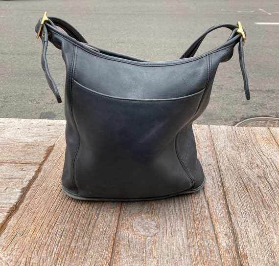 Vintage Charcoal Coach Shoulder Bag
