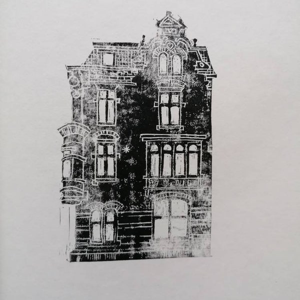 Linogravure - villa lilloise