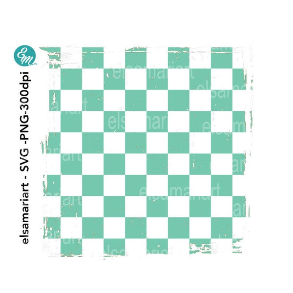 Teal checkered png design grunge background sublimate download