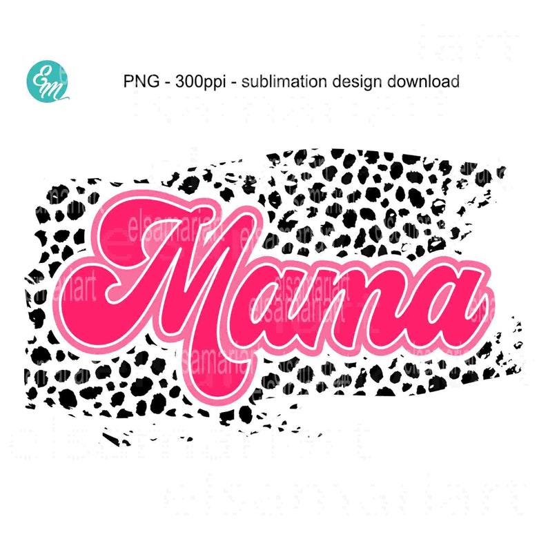 Pink Mama Retro Leopard PNG Sublimation Design Download - Etsy