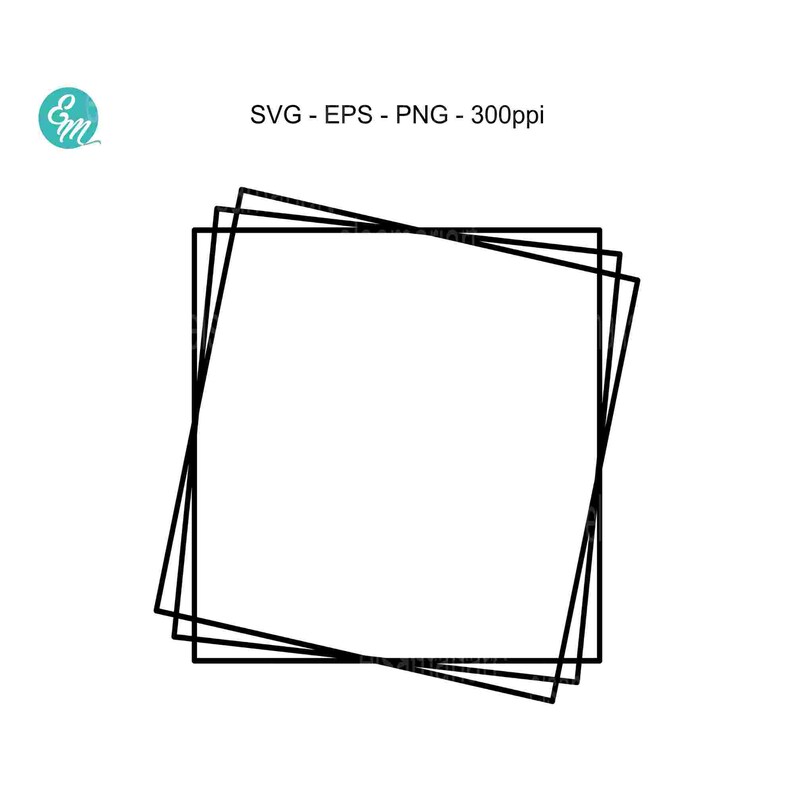 Double Frame Border Box Bundle SVG Cut Files Clipart Etsy