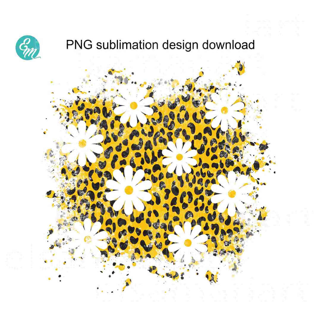 Yellow Leopard Daisies Flowers PNG Background Sublimation - Etsy