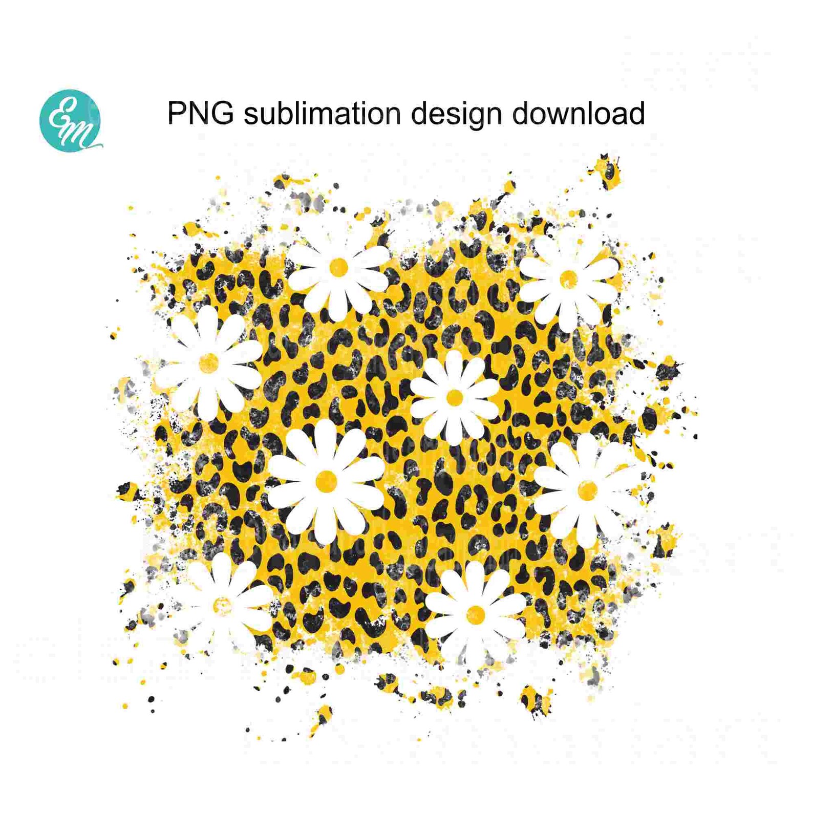 Yellow Leopard Daisies Flowers PNG Background Sublimation - Etsy