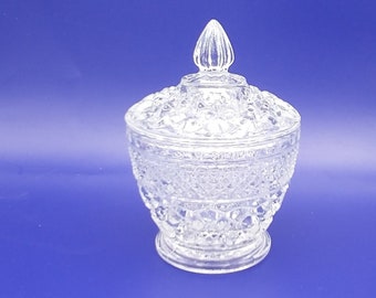Vintage Wexford Sugar Bowl With Lid, 5" tall w/lid, by Anchor Hocking, 1960s, Excellent Condition!