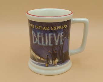 Vintage The Polar Express Believe 3D Mug, 16 oz, 2004, Excellent Condition!