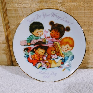 VTG Avon, Wie verpackt man Liebe!, Muttertag 1992 Teller, 13 cm
