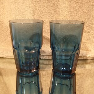 Vtg Libbey Crisa Boston Cobalt Coolers - Set of 2, 16 oz, 5 3/8&quot;, Excellent Condition!
