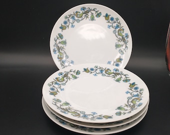 Noritake Pastoral Salad Plates, SET OF 4, 2049, 1969-1976, Excellent Condition!