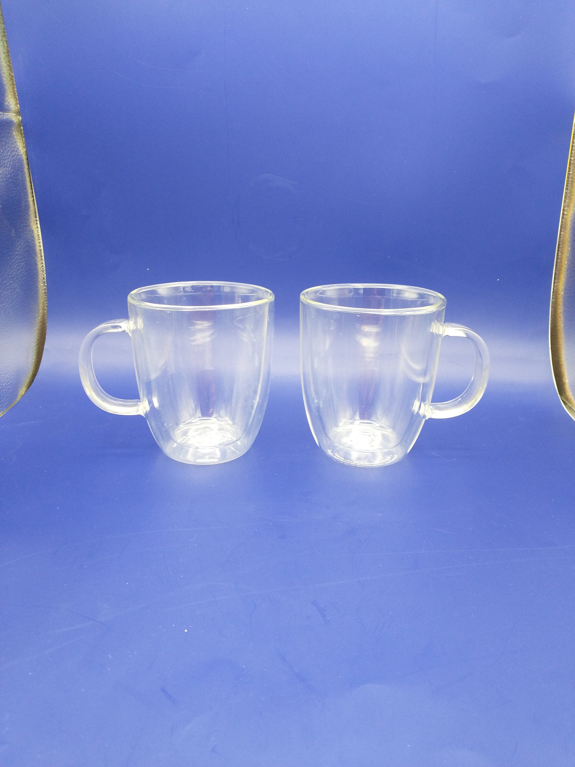 Bodum Corona Clear Double Wall Glass Mugs, SET OF 2, 3/4