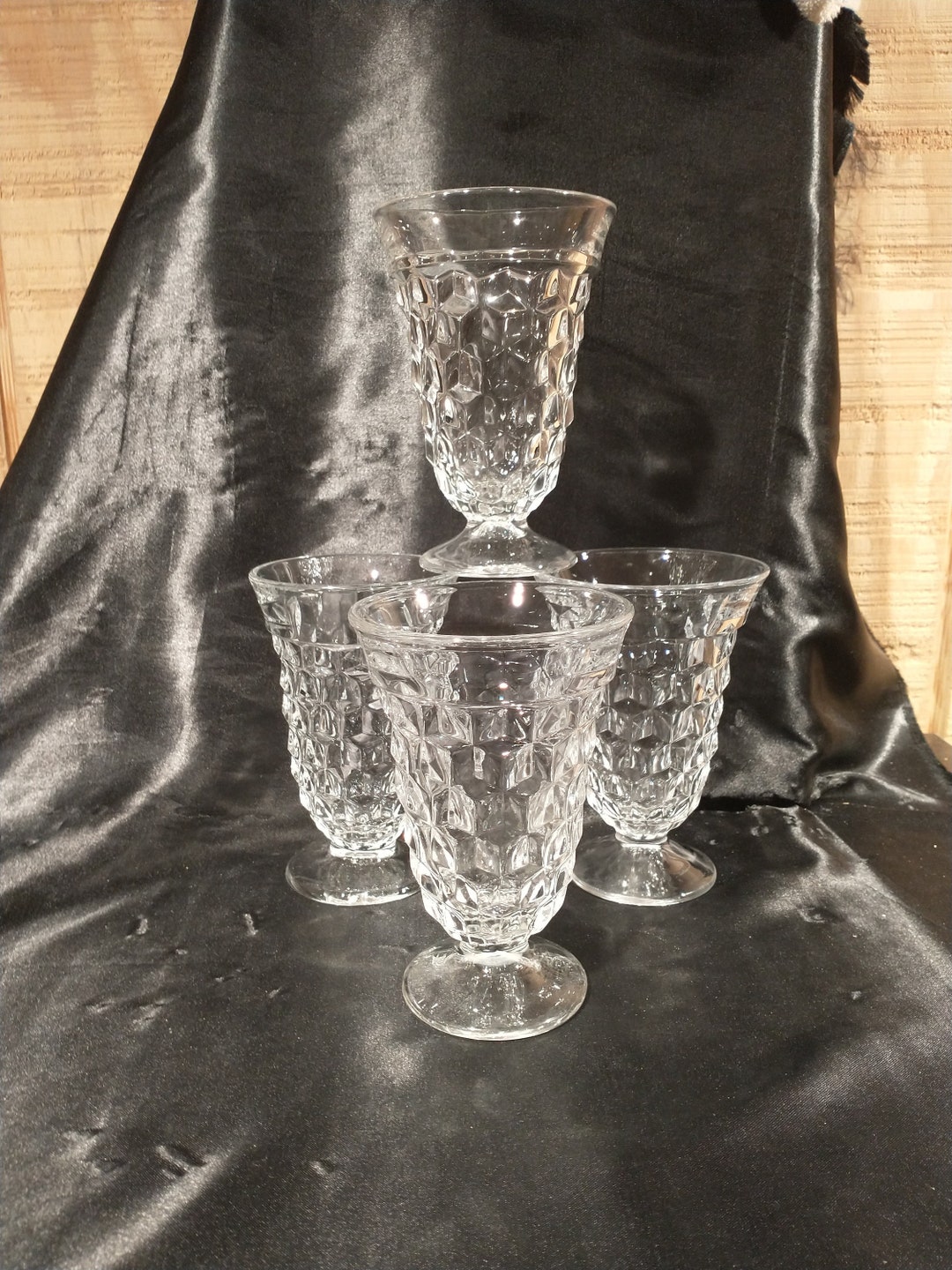 Vtg Fostoria American Iced Tea Glasses SET OF 4 Stem 2056 5 Etsy