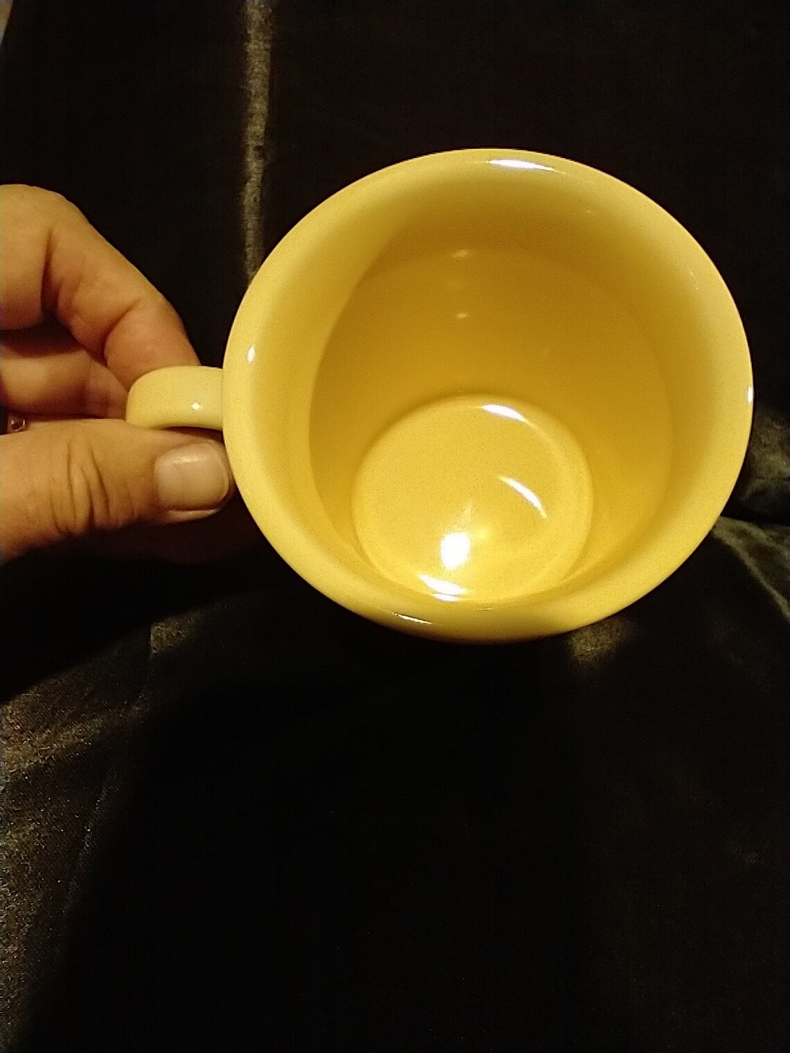 Vtg Fiesta Yellow Coffee Cup Ring Handled Post 86 Excellent Etsy