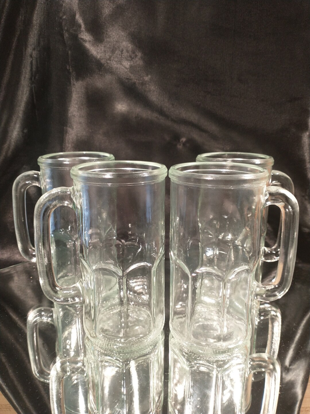 Vtg Large Jelly Jar Glasses With Handle SET OF 4 5 Etsy