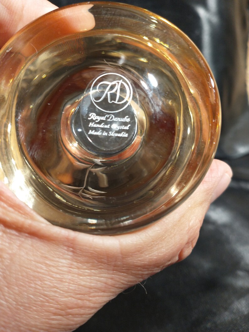 Royal Danube Handblown Crystal Vase Iridescent Gold Made in Etsy