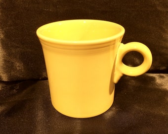 Vtg Fiesta Yellow Coffee Cup, Ring Handled, Post 86, Excellent Condition