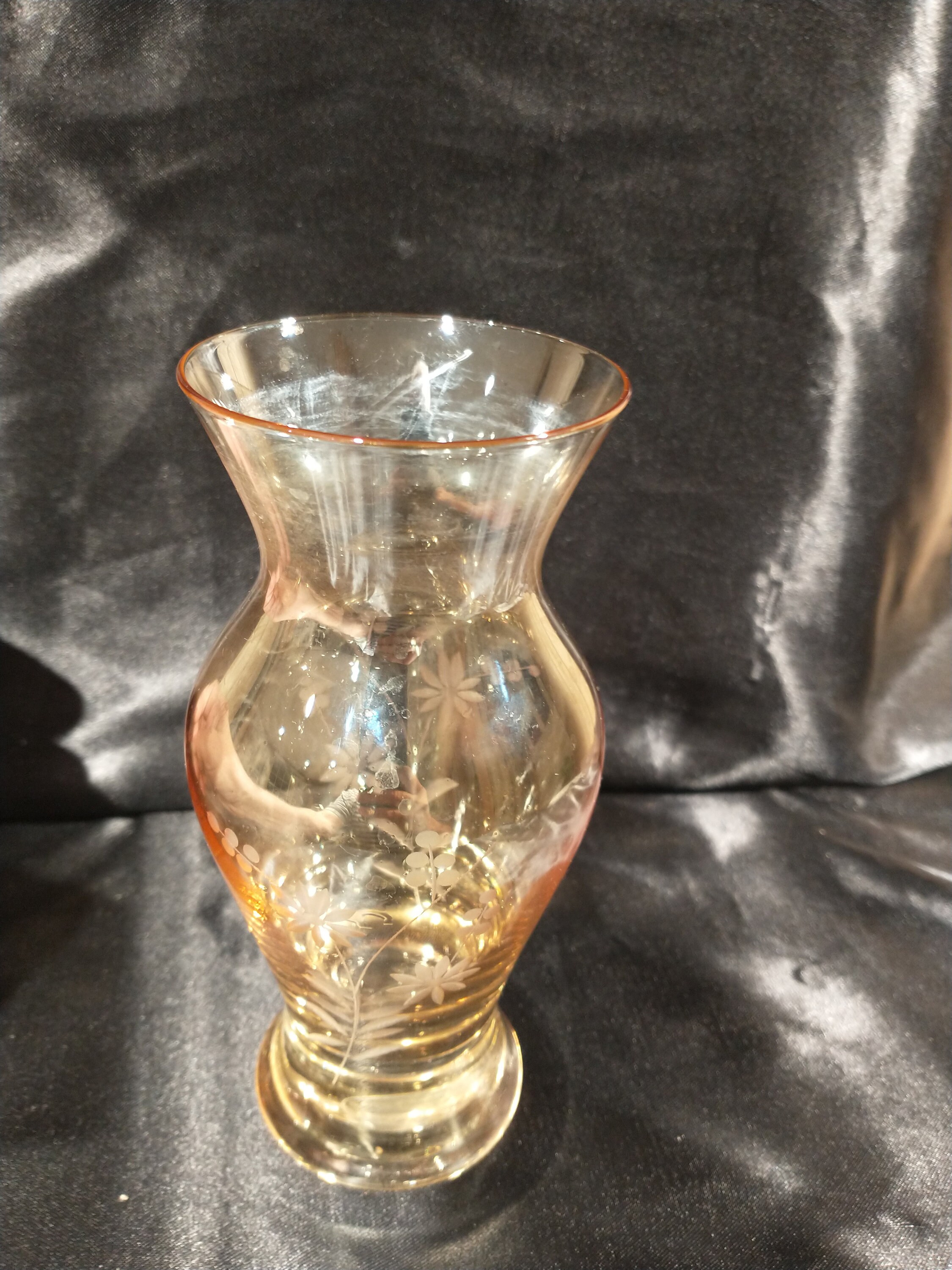 Royal Danube HandBlown Crystal Vase Iridescent Gold Made in Etsy 日本