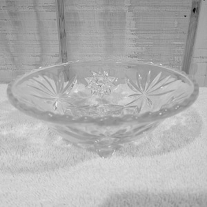 Anchor Hocking EAPC 6 1/2&quot; Footed Bon Bon, Star of David, Prescut