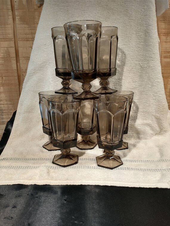 Fostoria Virginia Brown Iced Tea Glass Goblet 6-7/8 #2977 