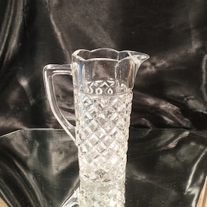 Vtg The Troy Collection 24% Lead Crystal Pitcher Jug, Made in Yugoslavia, 6 1/4&quot;, 17 oz, # 8090, Excellent Condition!