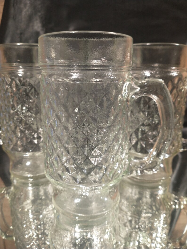 Vtg Golden Harvest Glass Root Beer Mugs SET OF 5 16 Oz 5 Etsy