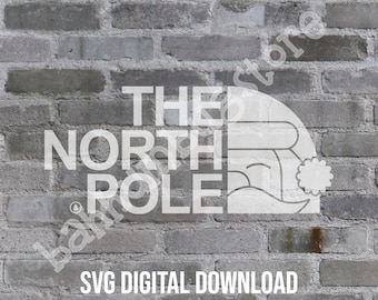 The North Pole SVG Logo File, INSTANT DOWNLOAD, North Face Inspired Digital Design for printing or cutting machines Cricut svg Christmas