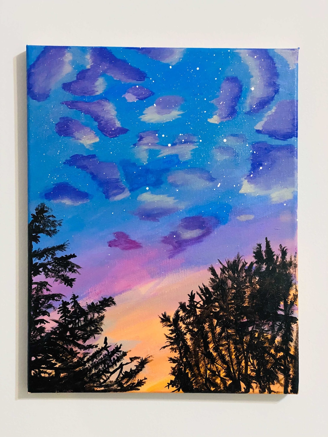 Evening Sky Painting Etsy — free download