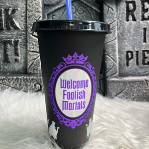 Ghost plastic tumbler | Foolish Mortals Cup | Halloween tumbler | kids Halloween | Ghostie | Boo cup