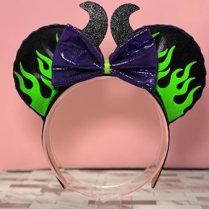Villian ears | ears for park | purple ears | Maleficent inspired ears | mouse ears | Mickey ears | Villians headband | Evil Disney Ears