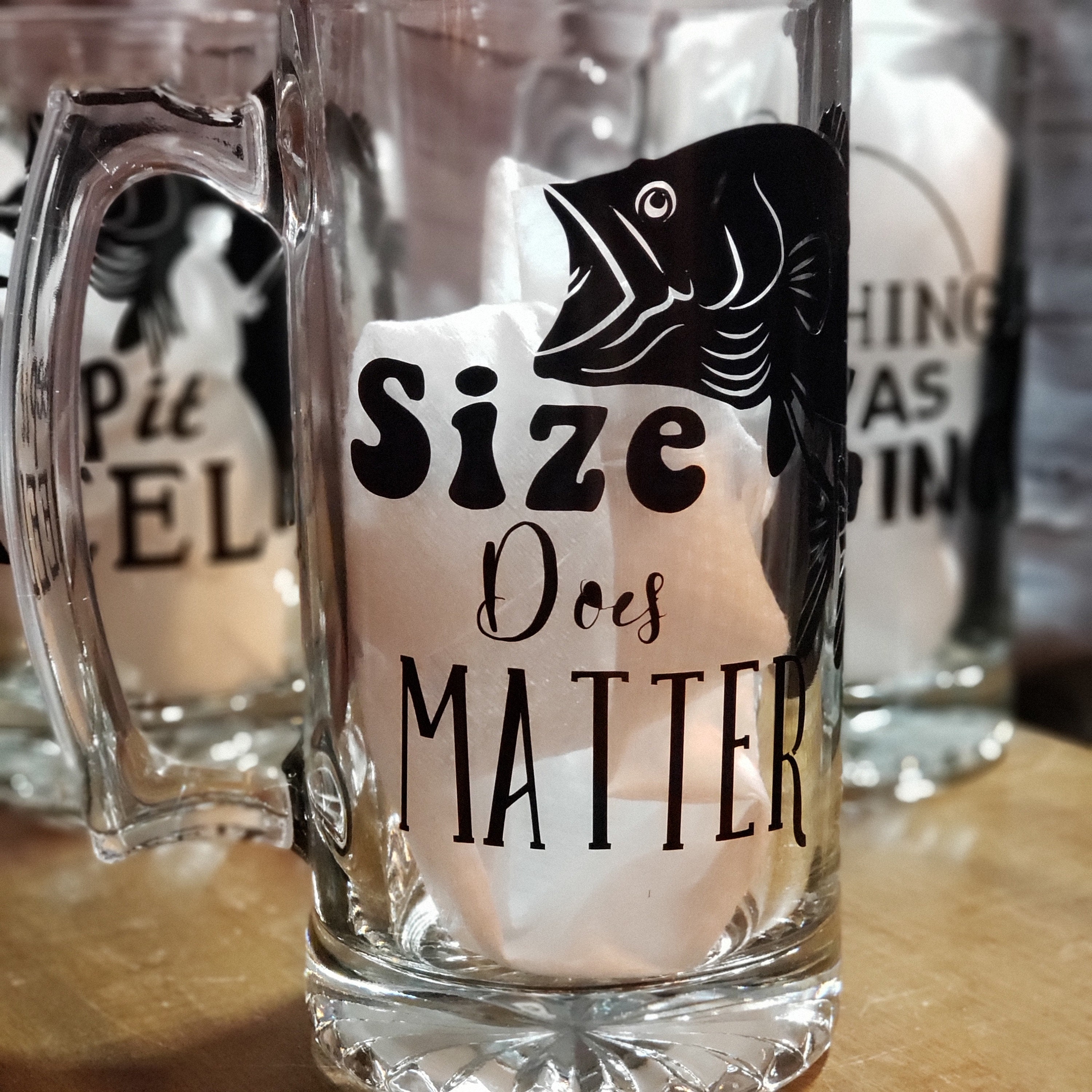 Fishing Beer Mugs Fish Beer Mugs Outdoors Beer Mug Beer Etsy