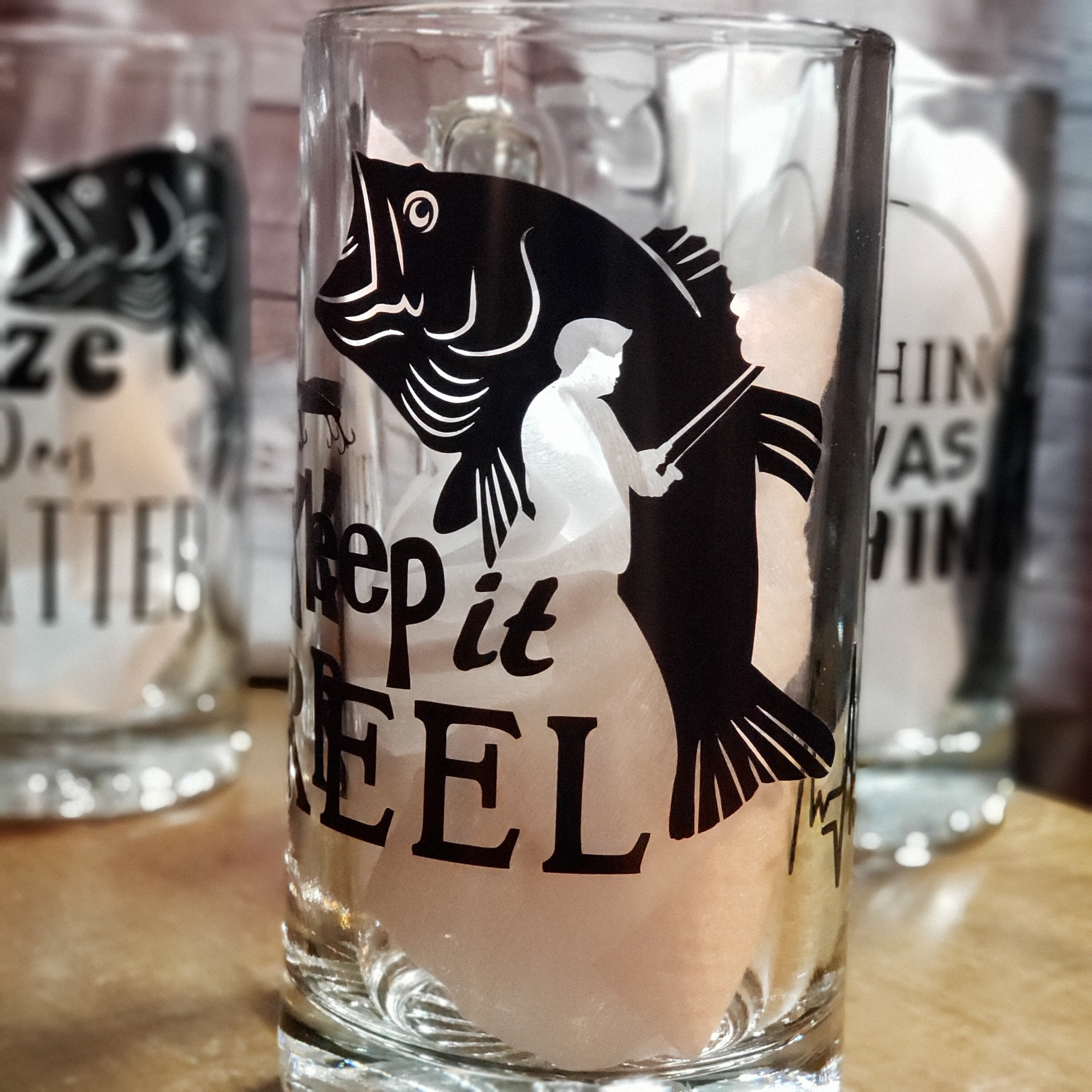 Fishing Beer Mugs Fish Beer Mugs Outdoors Beer Mug Beer Etsy