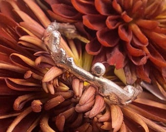 Molten ring | recycled silver ring