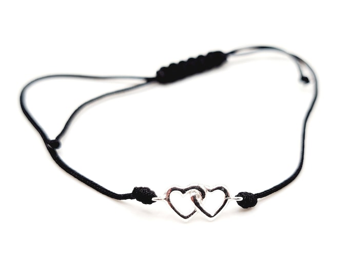 Double Hearts wish bracelet