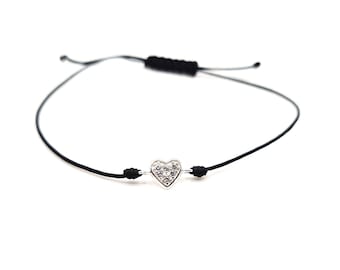 Heart Zirconia wish bracelet