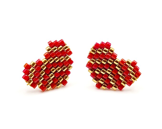 Red & Gold Hearts