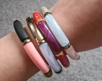 Acryl tube bracelet