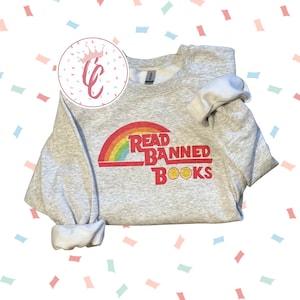 Read Banned Books Shirt – Rainbow Bookworm Tee – Funny Reading Shirt – Gift for Readers and Librarians