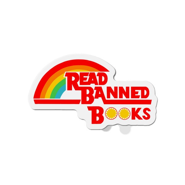 Read Banned Books Magnet | Colorful Reading | Banned Books | Book Ban | Gifts for her | Gifts for him | Gift | Magnet | Rainbow | Reading