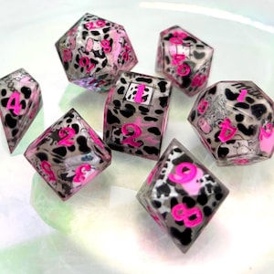 Leuk koepatroon DND rollenspel dobbelstenen set | Perfect voor gamen op tafel | Uniek en hoogwaardig ontwerp |  7 stuks