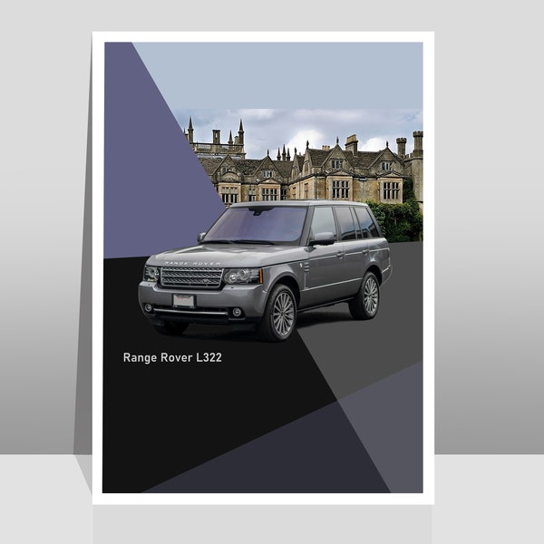 Range Rover L322 - British Land Rover - SUV Sports Car - Fine Art Print - Wall Decor - Fathers Day Gift - Kids Boys Room Decoration