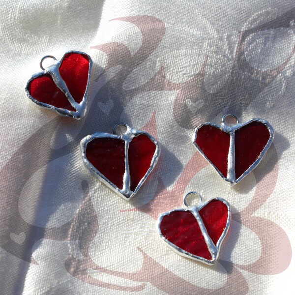 German Glass Heart Earrings Etsy